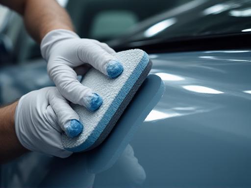 Applicazione di protezione ceramica liquida su carrozzeria